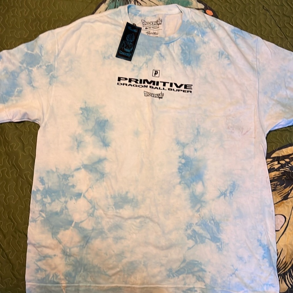 Primitive x Dragon Ball Super - Goku vs Jiren Survival Washed Tee (Light Blue)